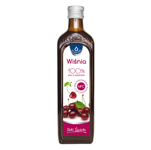 Wiśnia 100% sok z owoców cherryVital 490ml