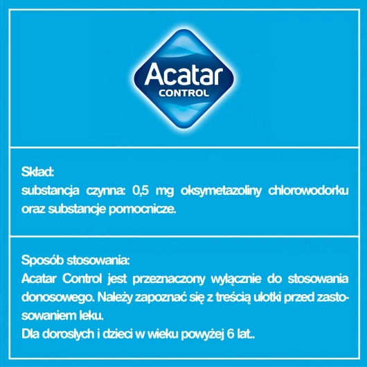 ACATAR CONTROL aerozol do nosa, 15 ml