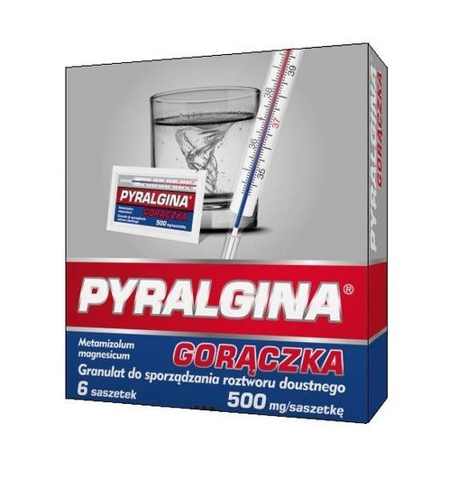 PYRALGINA GORĄCZKA 500 mg proszek x 6 saszetek