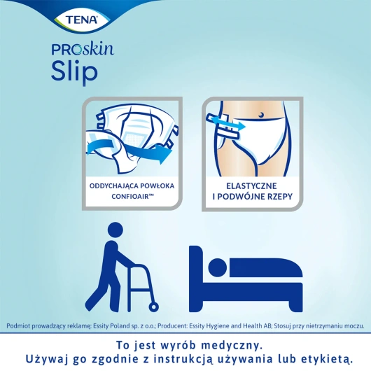 Tena Slip ProSkin Plus Rozmiar M (73-122cm) Pieluchomajtki, 30 sztuk
