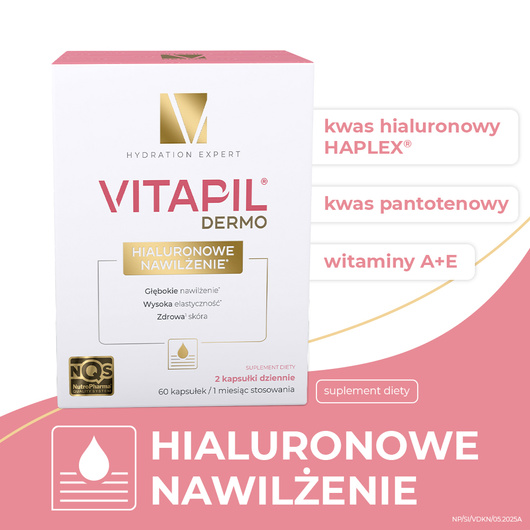VITAPIL® DERMO Hialuronowe nawilżenie, 60 kapsułek