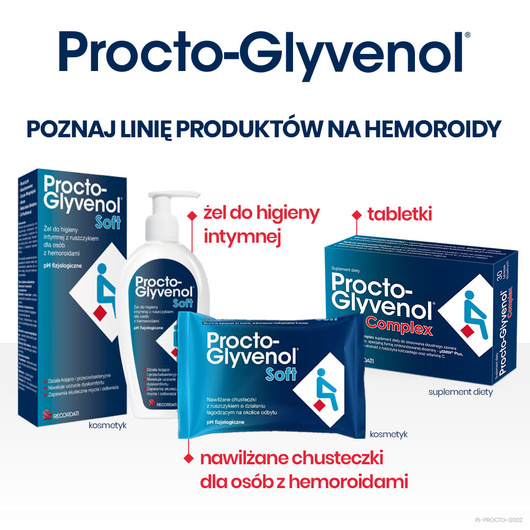 PROCTO-GLYVENOL SOFT nawilżane chusteczki x 30 sztuk