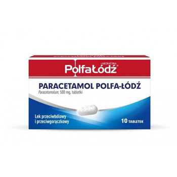 Polfa-Łódź Paracetamol 500 mg, 10 tabletek