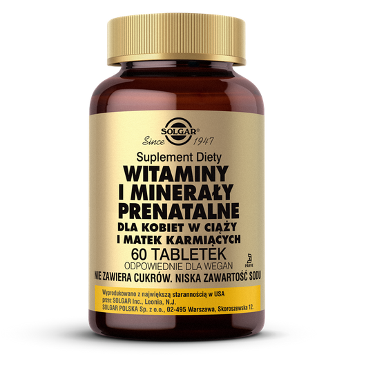 Solgar Witaminy i minerały prenatalne, 60 tabletek
