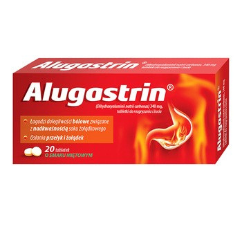 ALUGASTRIN, 20 tabletek do rozgryzania i żucia