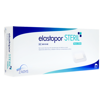 Elastopor Steril Opatrunek jałowy 10x25cm, 25 sztuk