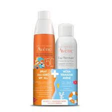 AVENE SUN Spray ochronny dla dzieci SPF 50+, 200ml + Woda termalna 150ml