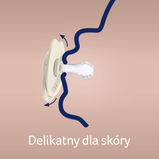 Lovi Prime Smoczek silikonowy dynamiczny 18m+ Ivory Glow/Blush Glow, 2 sztuki