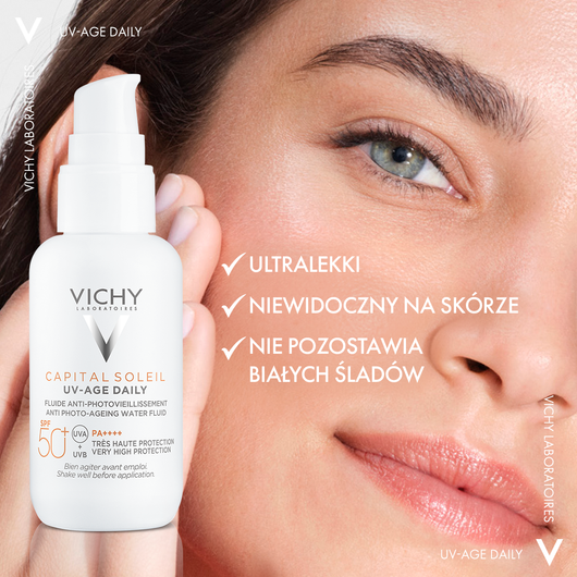 VICHY CAPITAL SOLEIL Fluid przeciw fotostarzeniu się skóry UV AGE SPF50+, 40 ml