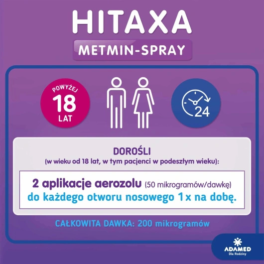 Hitaxa Metmin 50mcg/dawkę Spray do nosa, 140 dawek