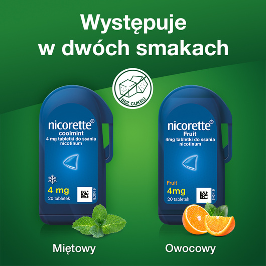 Nicorette Fruit tabletki do ssania 4mg x 20 sztuk 