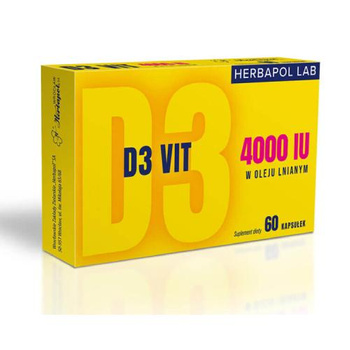 D3 Vit 4000 Herbapol Lab x 60 kapsułek