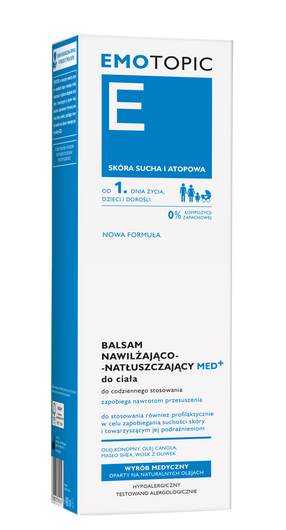 EMOTOPIC Balsam nawilżająco-natłuszczający MED+ do ciała - do codziennego stosowania, 190 ml
