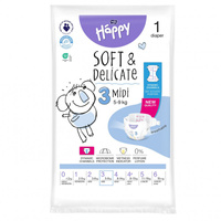 Bella Happy 3 Midi Pieluszka z dynamicznymi kanałami 5–9 kg, 1 sztuka