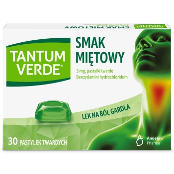 Tantum Verde 3 mg Smak miętowy, 30 pastylek do ssania
