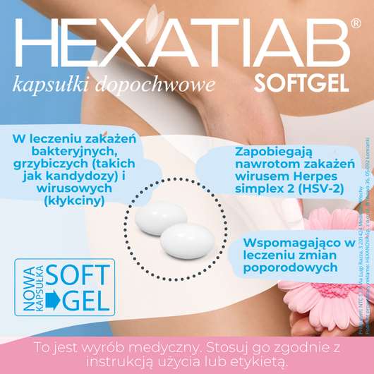 Hexatiab Softgel kapsułki dopochwowe, 10 sztuk