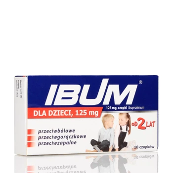 Ibum dla dzieci czopki 125mg, 10 sztuk