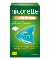 NICORETTE FRESHFRUIT GUM 4 mg x 105 gum