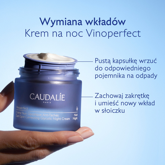 Caudalie Vinoperfect Glikolowy Krem na Noc na Przebarwienia refill, 50 ml