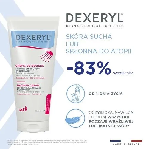 Dexeryl Krem myjący pod prysznic, 200 ml