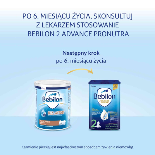 BEBILON Bez laktozy, mleko początkowe od urodzenia, 400g