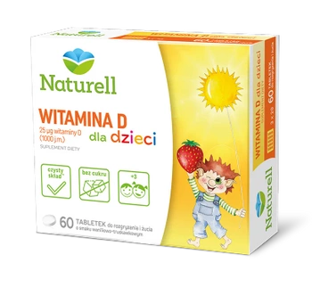 NATURELL Witamina D dla dzieci, 60 tabletek