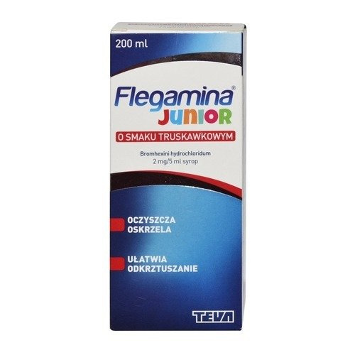 FLEGAMINA JUNIOR truskawkowa 2 mg/5ml syrop 200 ml 