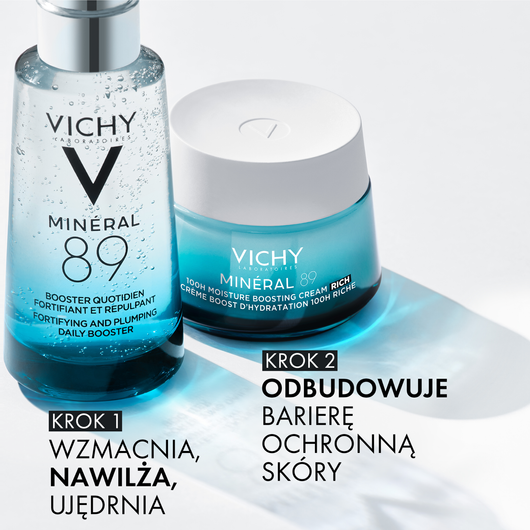 VICHY MINERAL 89 Rich, krem nawilżająco-odbudowujący 72h, konsystencja bogata, 50ml