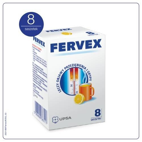 FERVEX granulat, 8 saszetek