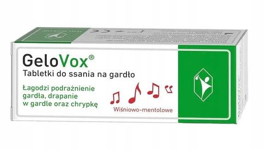 GeloVox wiśnia - mentol tabletki do ssania, 10 tabletek