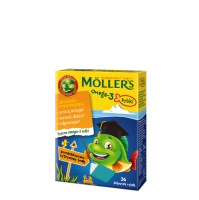 MOLLER'S OMEGA-3 RYBKI, smak pomarańczowo-cytrynowy, 36 żelek