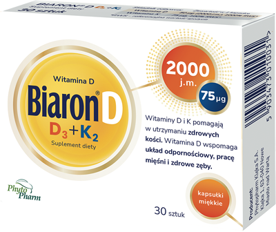 BIOARON (Optivitum) D3 + K2, 30 kapsułek