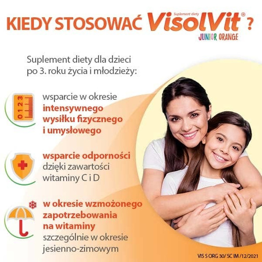 VISOLVIT JUNIOR o smaku pomarańczowym / 30 saszetek