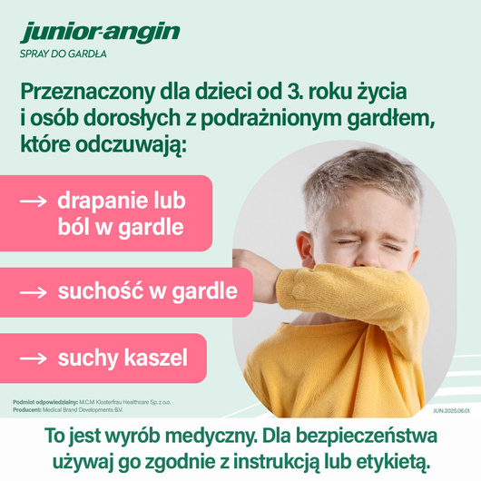 Junior-Angin Spray do gardła, 20 ml