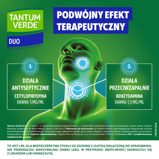 Tantum Verde Duo Spray na ból gardła, 15 ml