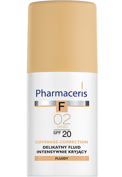 Pharmaceris F Coverage-Correction 02 Sand Delikatny fluid intensywnie kryjący SPF 20, 30 ml