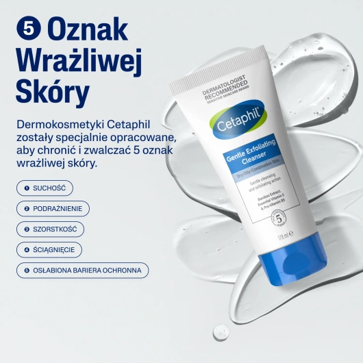 Cetaphil Delikatny żel oczyszczający do twarzy z peelingiem, 178 ml