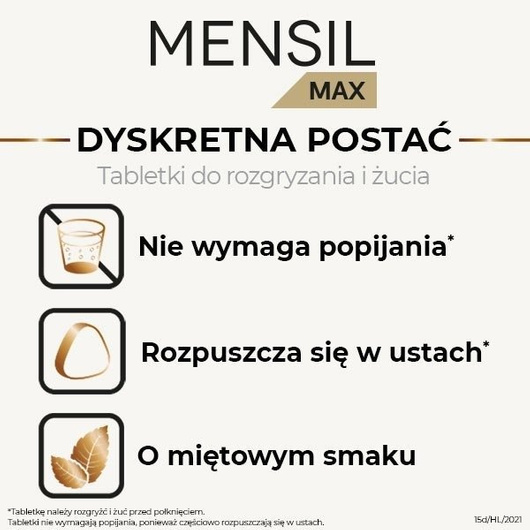 MENSIL MAX 50 mg x 2 tabletki do rozgryzania i żucia