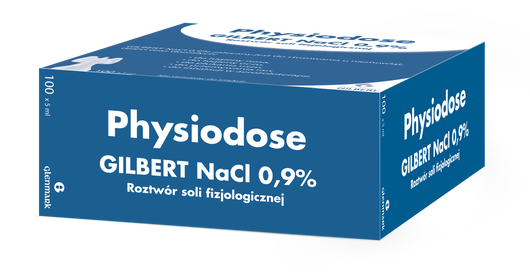 Physiodose Gilbert NaCl 0,9% Sól fizjologiczna Ampułki 5 ml, 100 sztuk