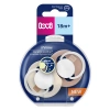 Lovi Prime Smoczek silikonowy dynamiczny 18m+ Ivory Glow/Blush Glow, 2 sztuki