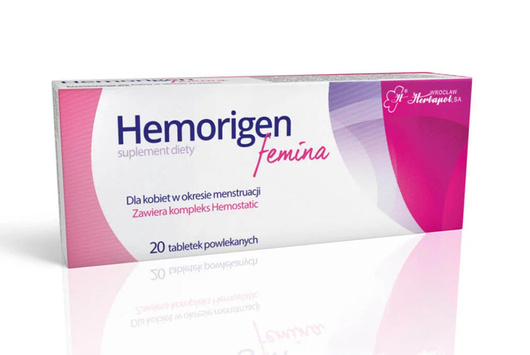 Hemorigen femina tabletki powlekane, 20 sztuk