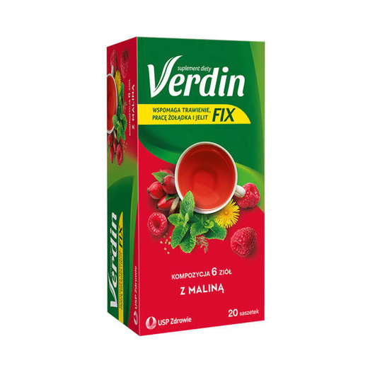 Verdin FIX z Maliną saszetki 20 sztuk