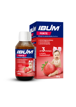 IBUM FORTE zawiesina o smaku truskawkowym 100 g