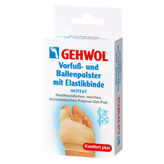 Gehwol Poduszka przeciwuciskowa do przedstopia i na halluksy z elastyczną opaską Średnia, 1 sztuka