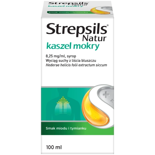 Strepsils Natur kaszel mokry 8,25 mg/ml Syrop, 100 ml
