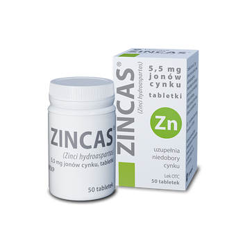 Zincas, 50 tabletek