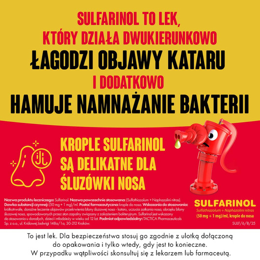 Sulfarinol Krople do nosa, 20 ml