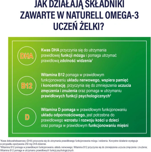 Naturell Omega 3 Uczeń, 27 żelek
