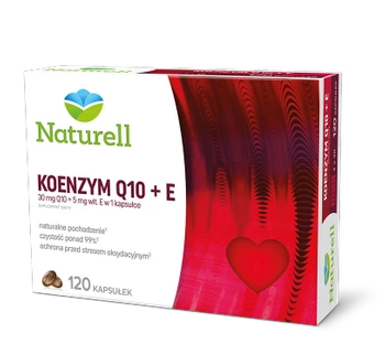 NATURELL Koenzym Q10 + E, 120 kapsułek