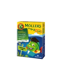 MOLLER'S OMEGA-3 RYBKI smak owocowy, 36 żelek